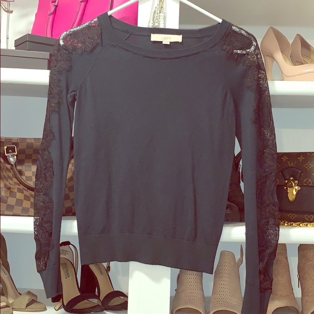 Green lace long sleeve